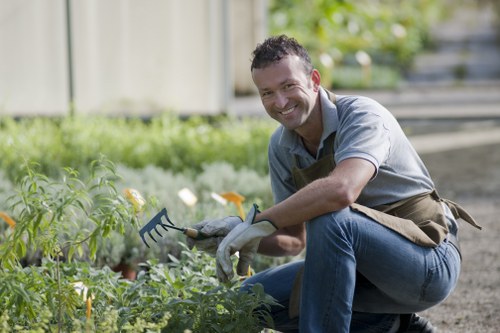 Risk assessment checklist on clipboard at a garden worksite